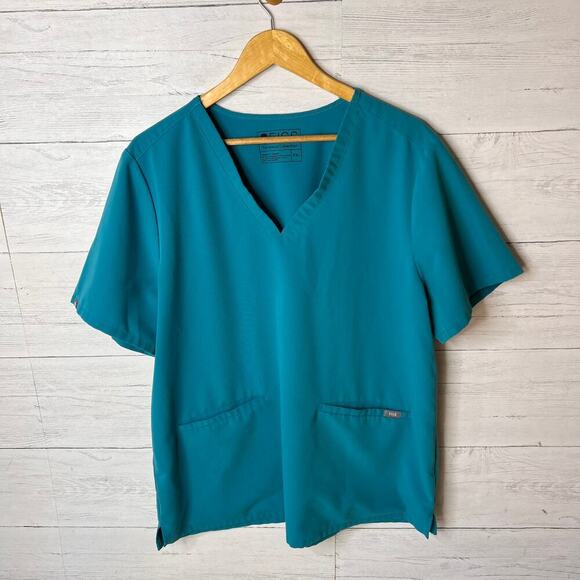 Figs Top Womens Size XXL Pacific Blue Teal Technical Collection Casma Scrub - Picture 4 of 16